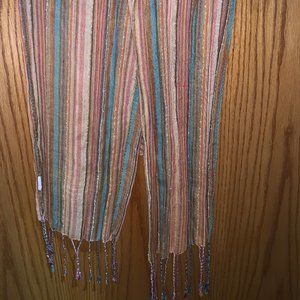 Multi-color (Orange) fringe scarf accessory